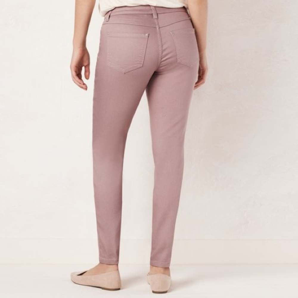 LC LAUREN CONRAD Stretch Wine Skinny Jeans NWT - Picture 3 of 8